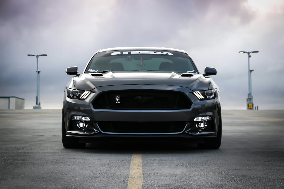 Dark car with ceramic coated paint